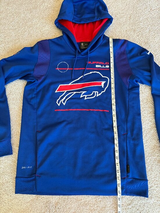NEW Buffalo Bills NFL Nike Blue with Logo Hoodie Sweatshirt Top Long-Sleeves - Picture 13 of 15